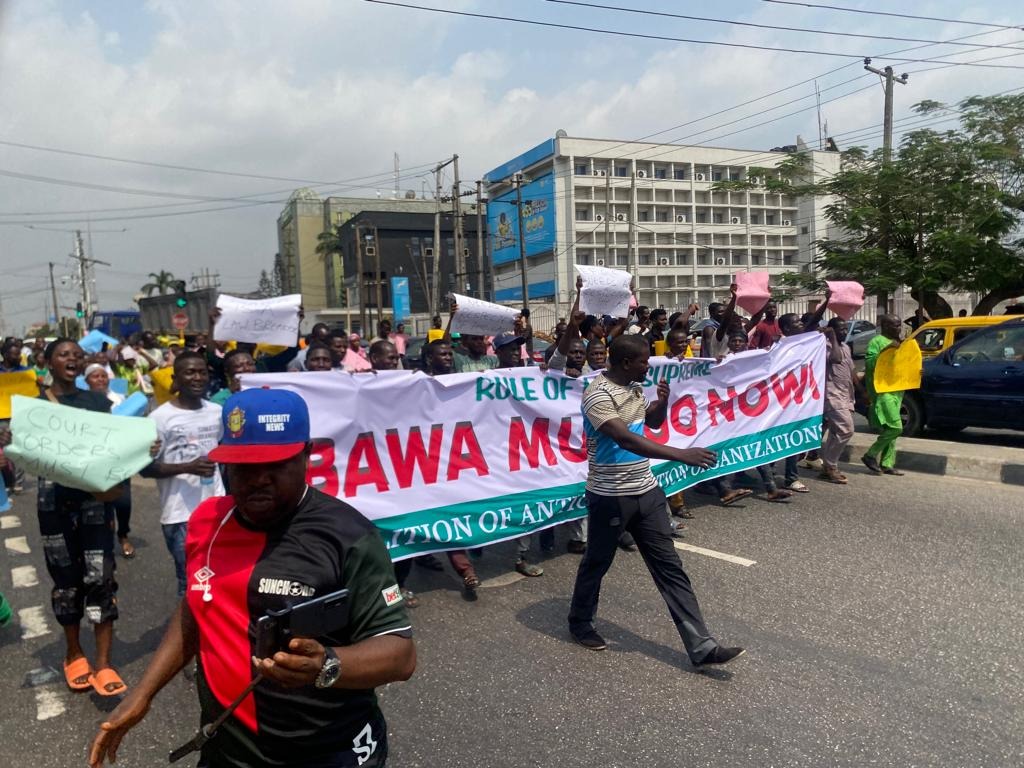 Anti-Bawa Protest Paralyses Lagos as Over 100 Anti-corruption CSOs Begin Week-Long Mass Protest