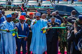 2023: Buhari Commissions Operational Vehicles, Crowd Control Equipment, as IGP Meets Strategic Police Managers