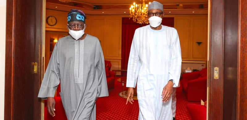 Buhari takes Tinubu on a tour of Aso Villa