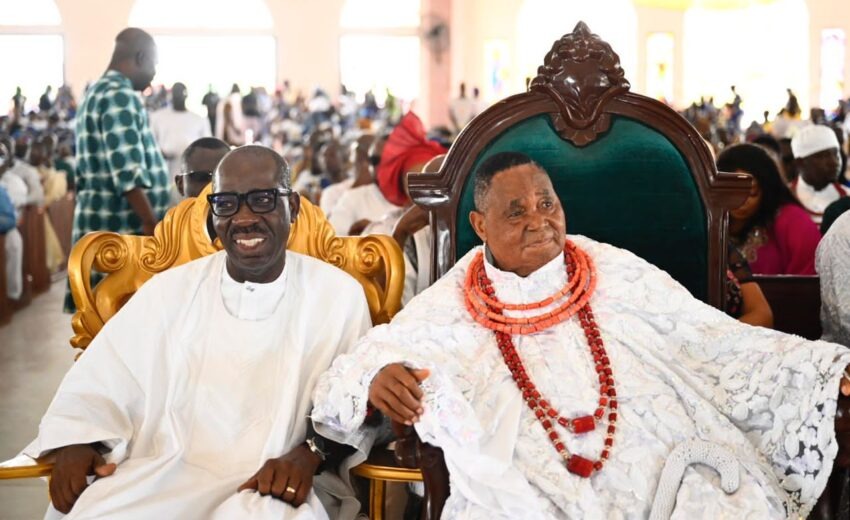 Obaseki Celebrates Esama of Benin, Gabriel Igbinedion at 89