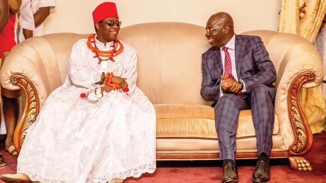 Gov. Obaseki Congratulates Oba of Benin on Birthday, 7th Coronation Anniversary