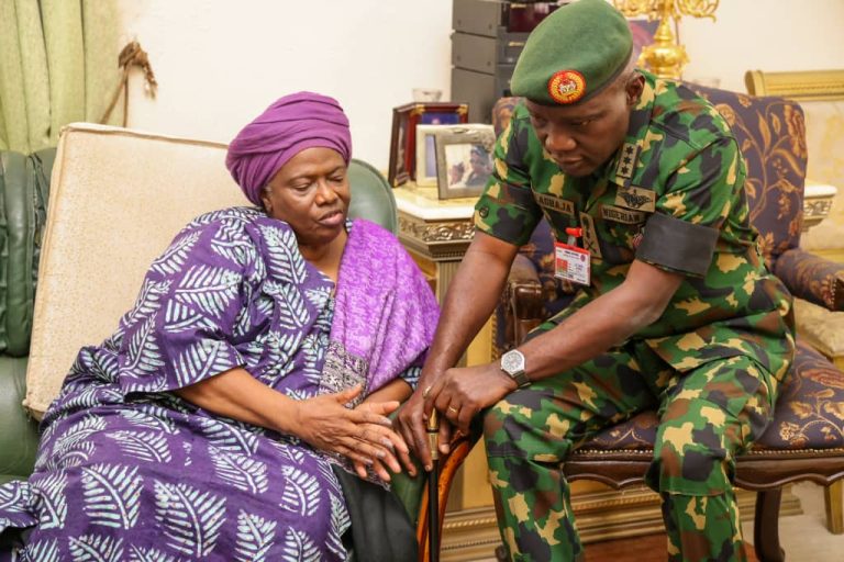 COAS Commiserates With Wife of Late Chris Alli